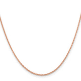 14K Rose Gold 20 inch 1.8mm Diamond-cut Cable with Lobster Clasp Chain